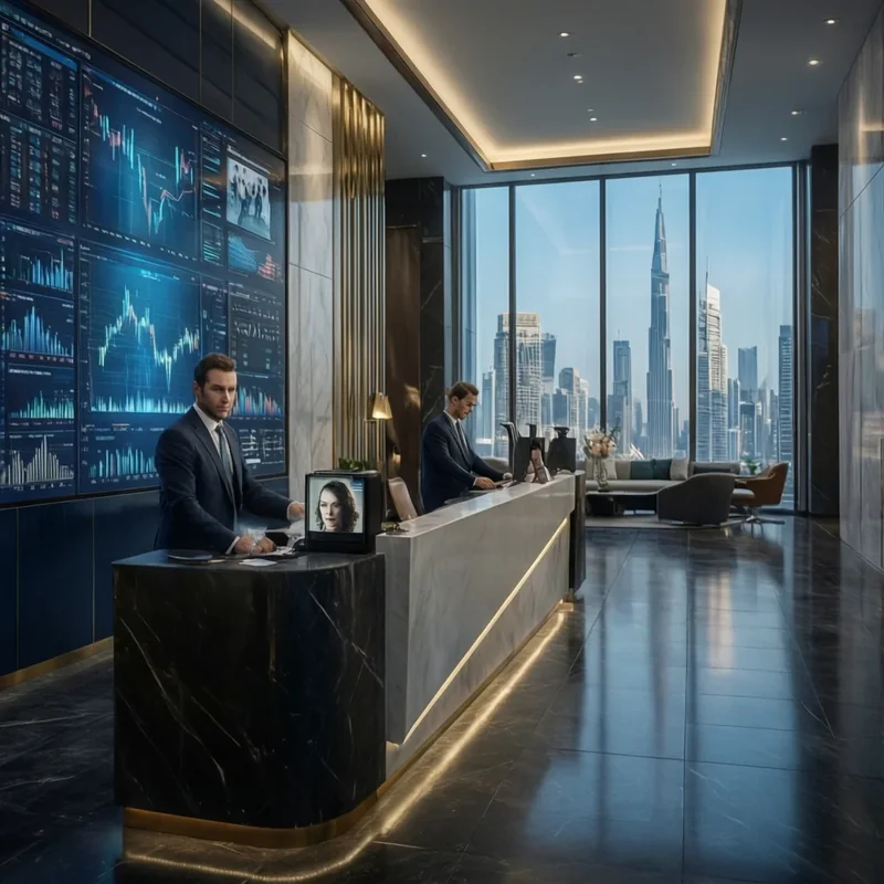 أنظمة الاستقبال الذكية لـالمالية والبنوك في الإمارات العربية المتحدة